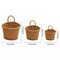 3 pieces Small Woven Storage Basket Bathroom Home Wall Desktop Organizer Baskets